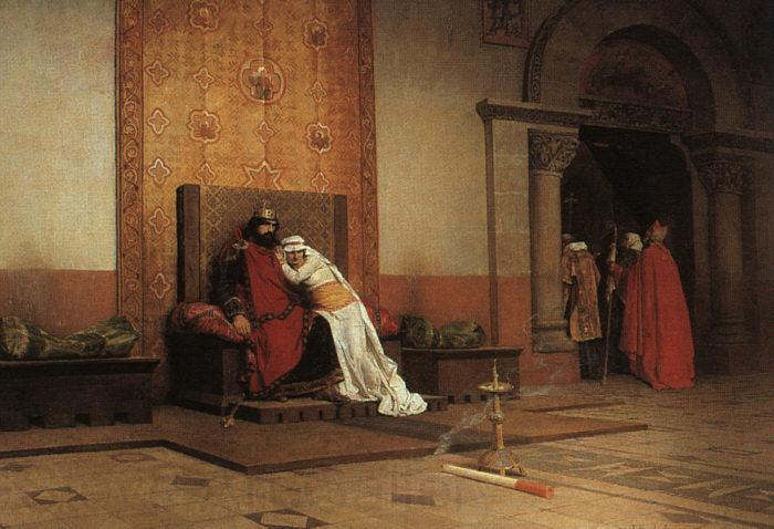 Jean-Paul Laurens The Excommunication of Robert the Pious Germany oil painting art